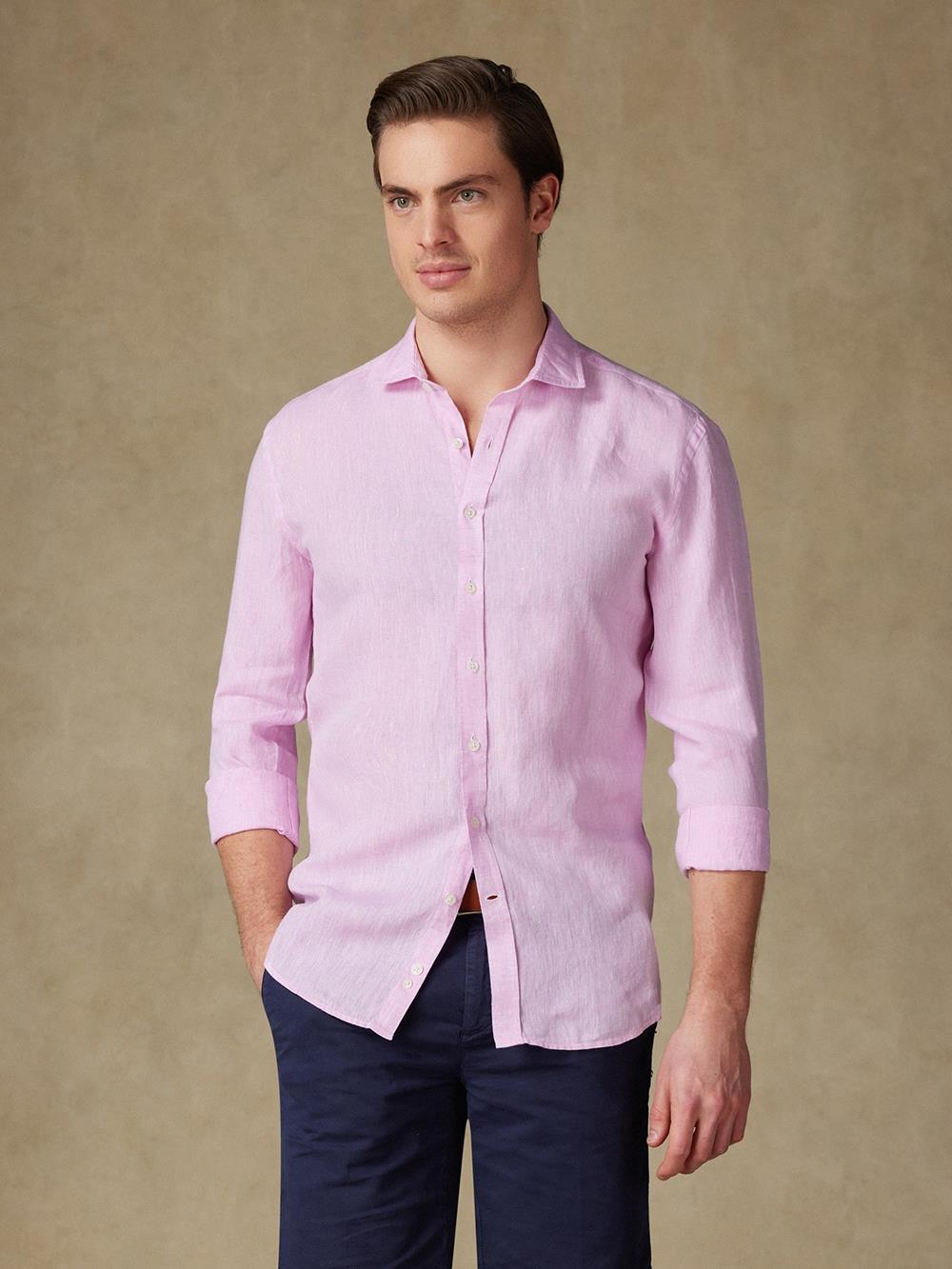 Olaf pink linen shirt