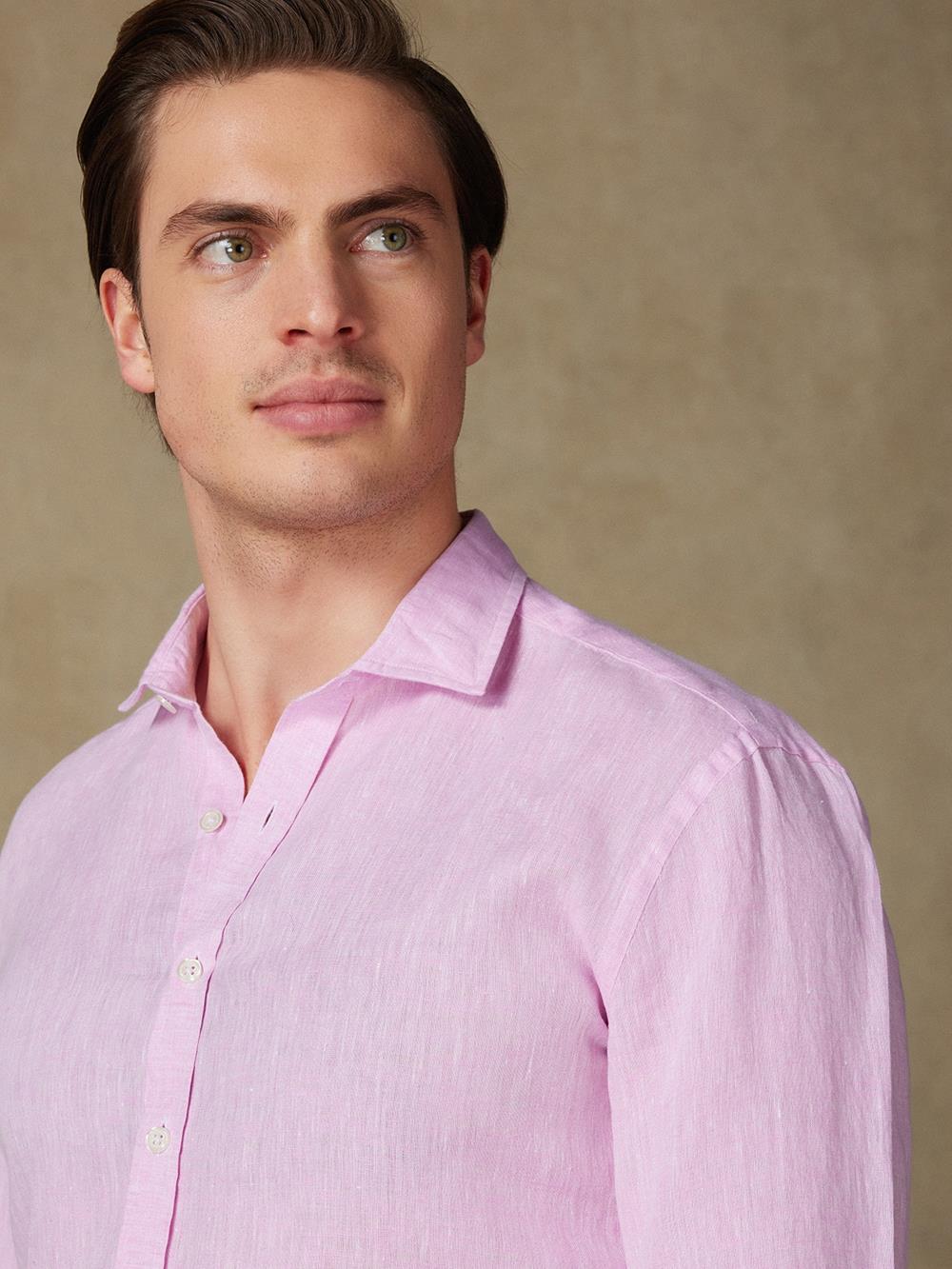 Olaf pink linen shirt