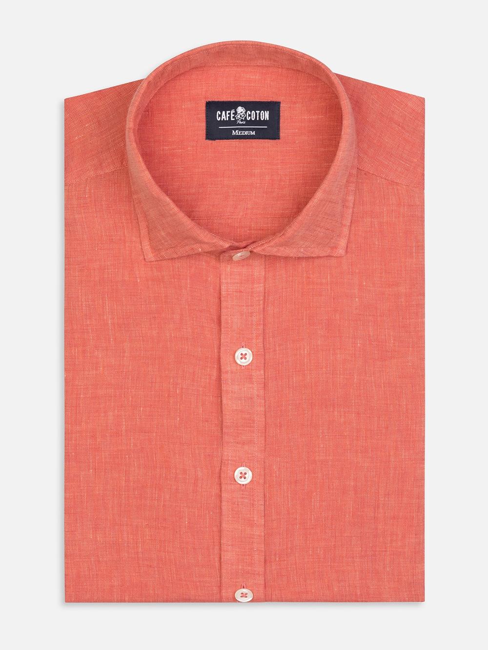 Olaf apricot linen shirt 