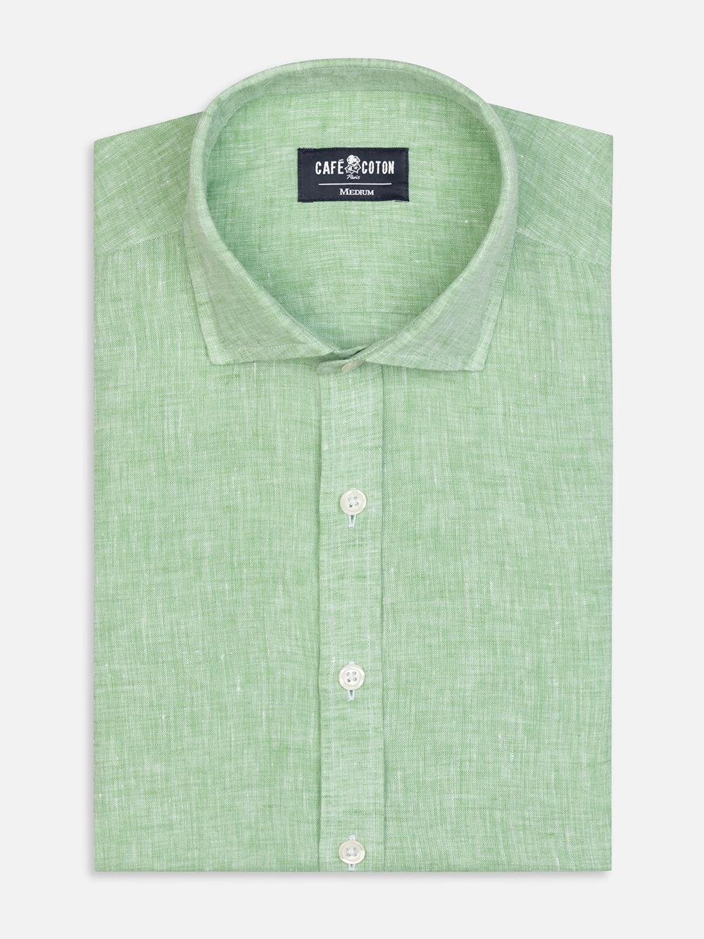 Chemise Olaf en lin vert