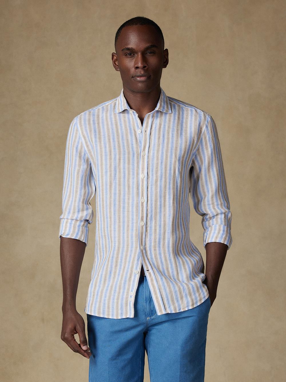 Robby sandy stripes linen shirt