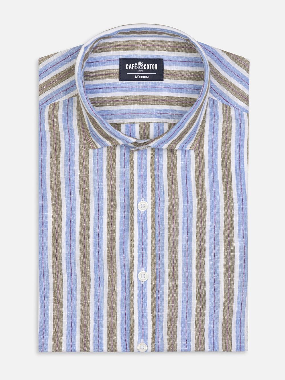 Robby shirt in linen with stripes 