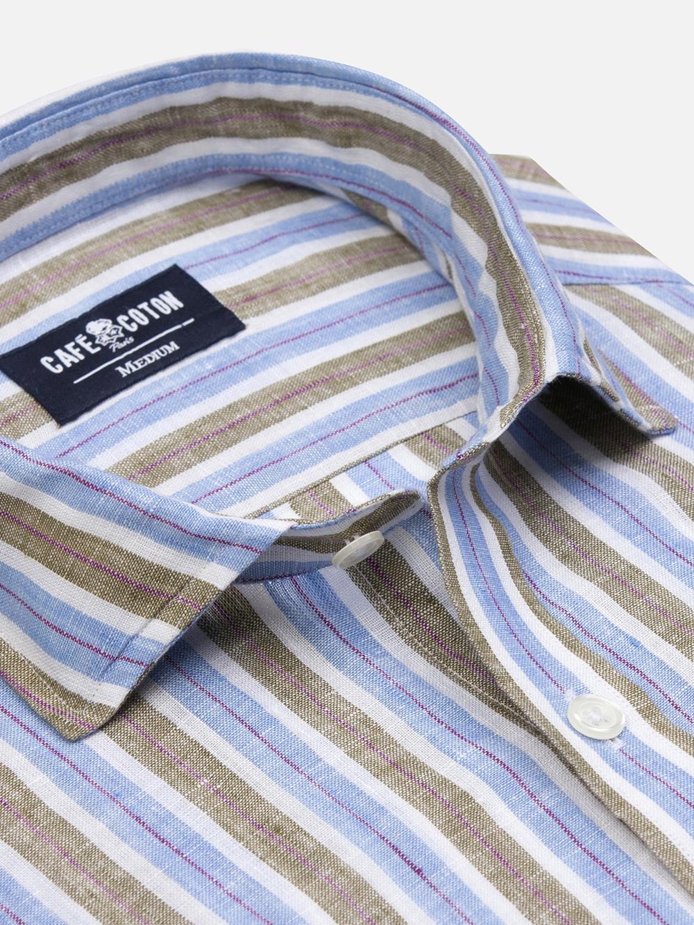 Robby shirt in linen with stripes 