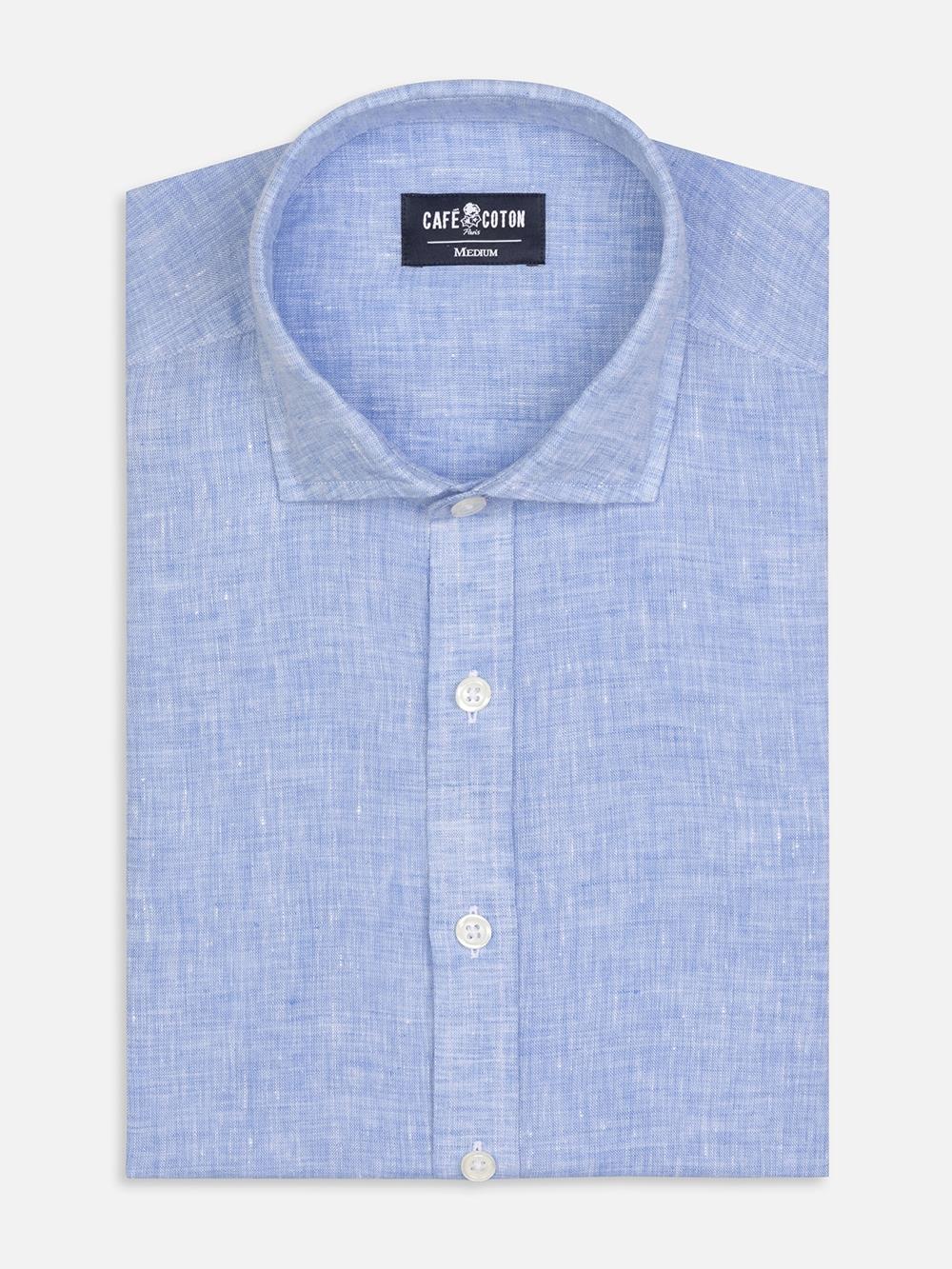 Olaf sky linen slim fit shirt 