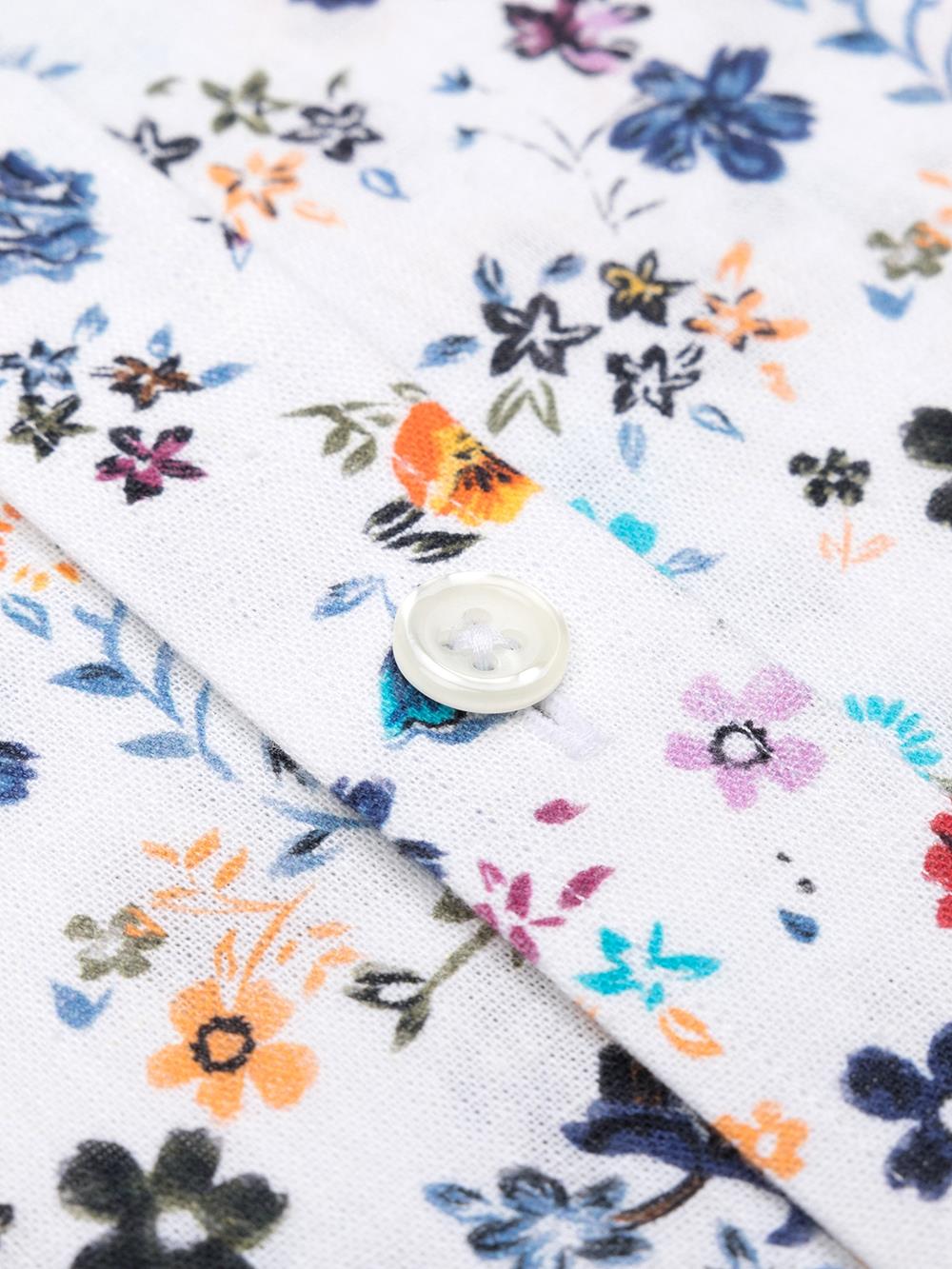 Sean slim fit shirt in floral linen 