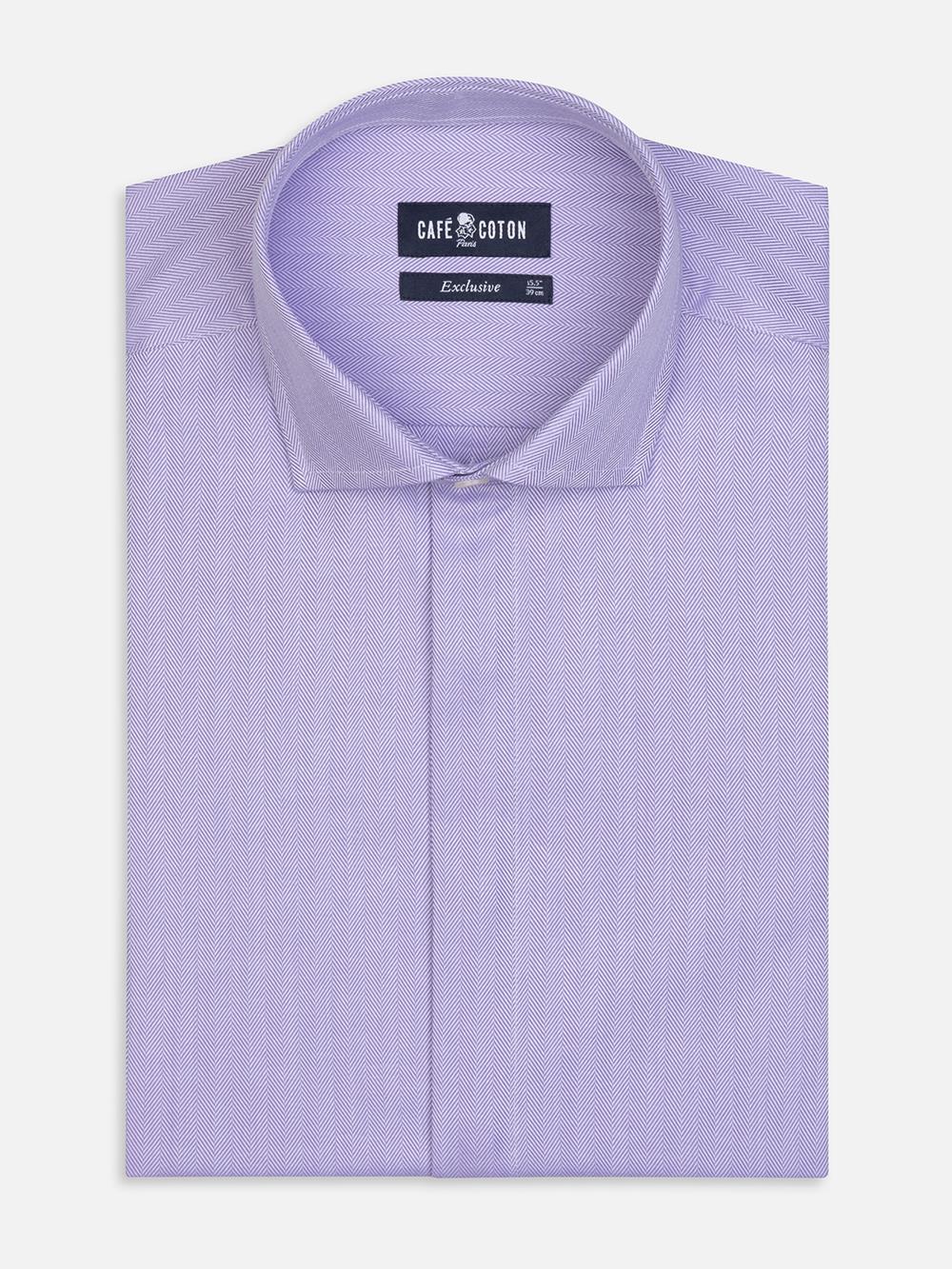 Camisa violeta de espiga - Tapeta Oculta