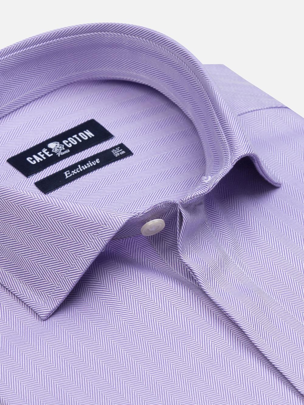 Camicia viola spigata