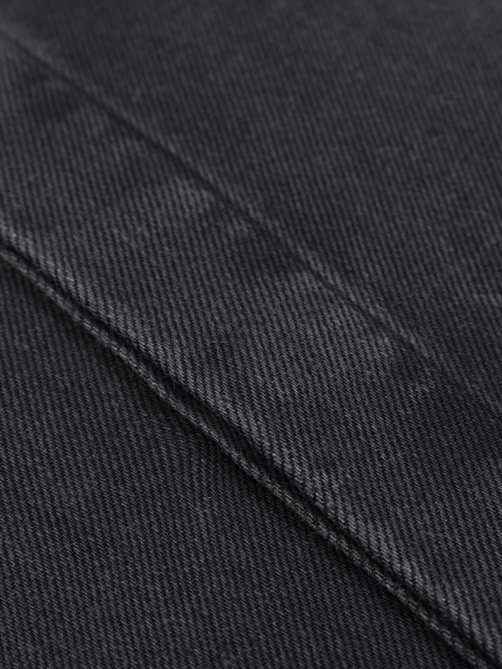 Camicia Gustav in denim nero  - Abbottonatura nascosta