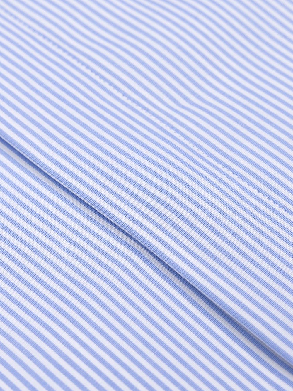 Menthon stripes shirt with hidden throat - Blue sky