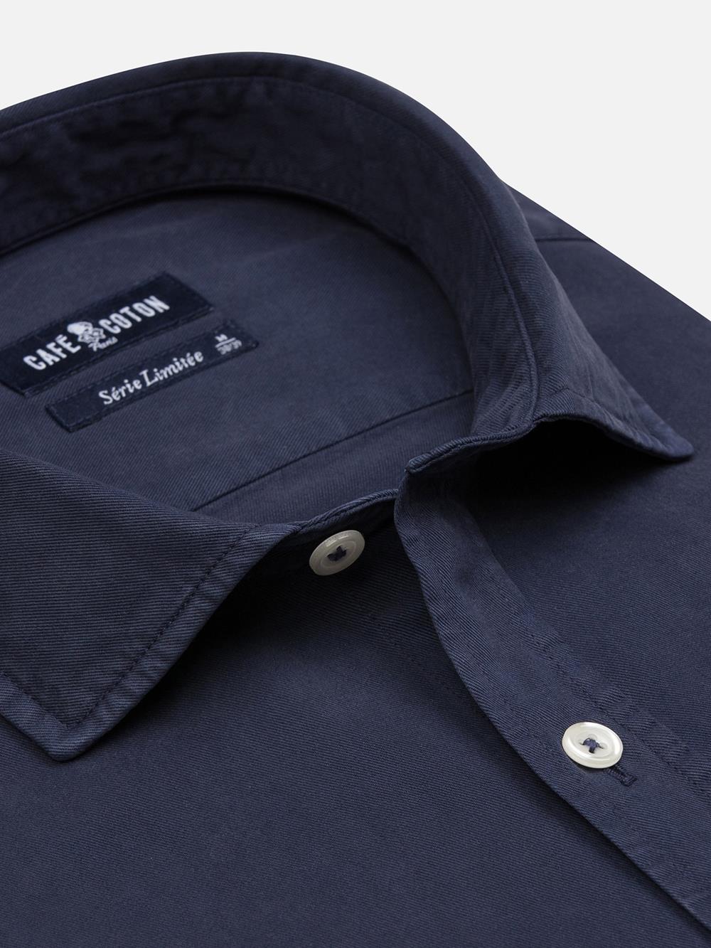 Camicia Scali in gabardine navy - Edizione limitata