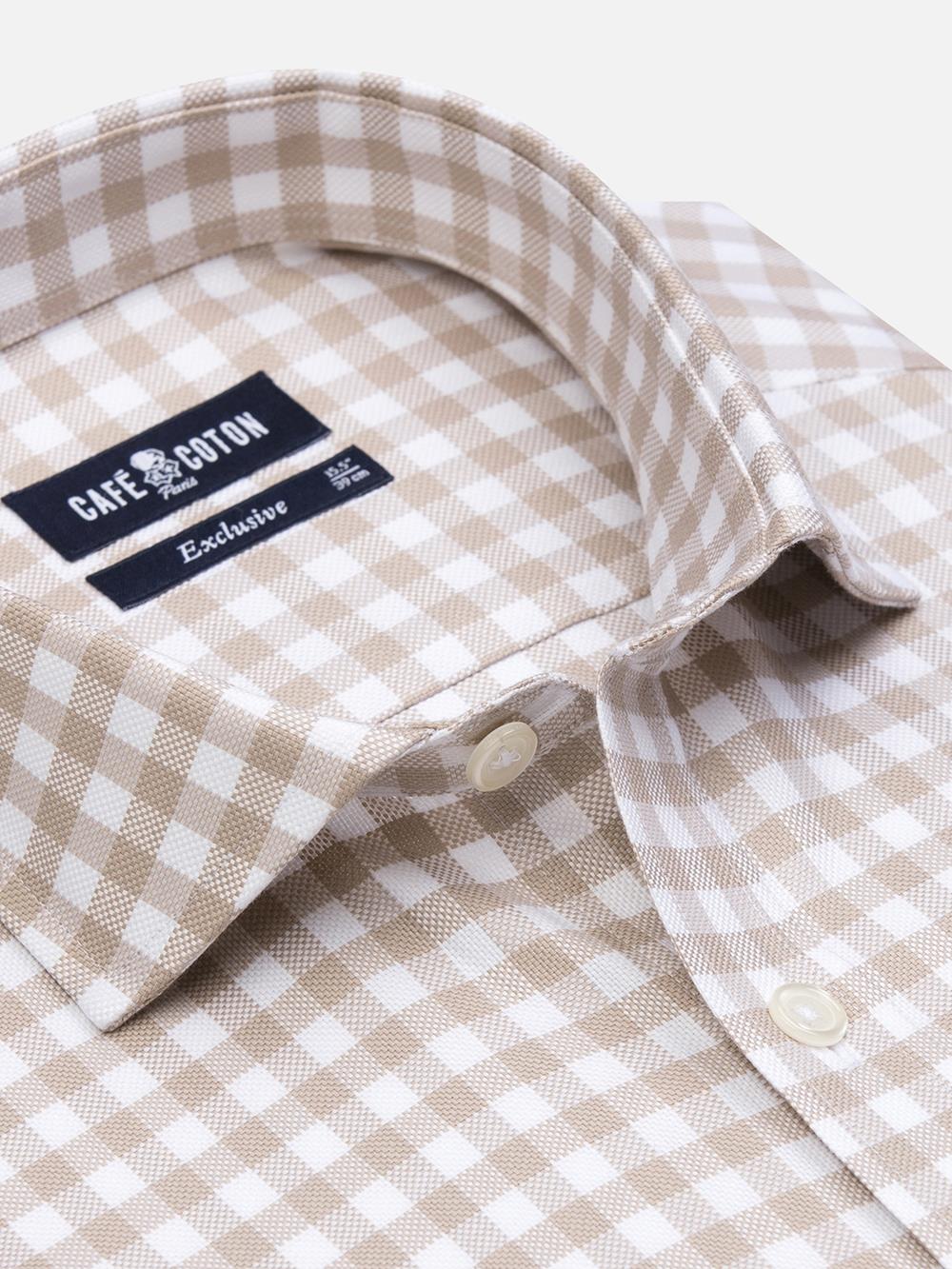 Camisa Ash de cuadros crema