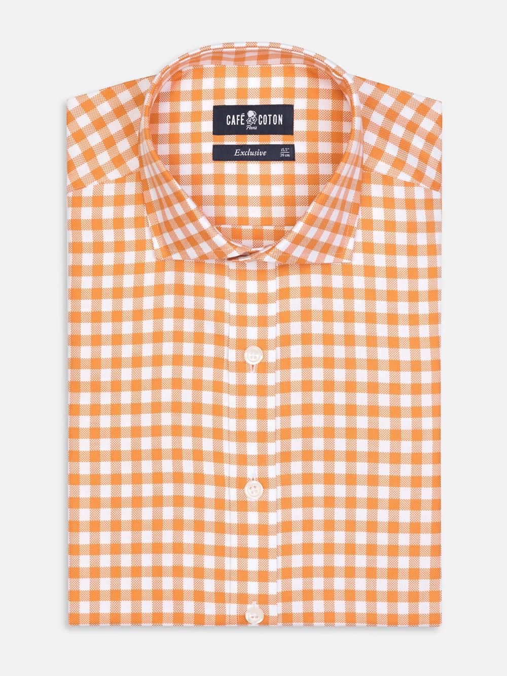 Ash check shirt - Orange