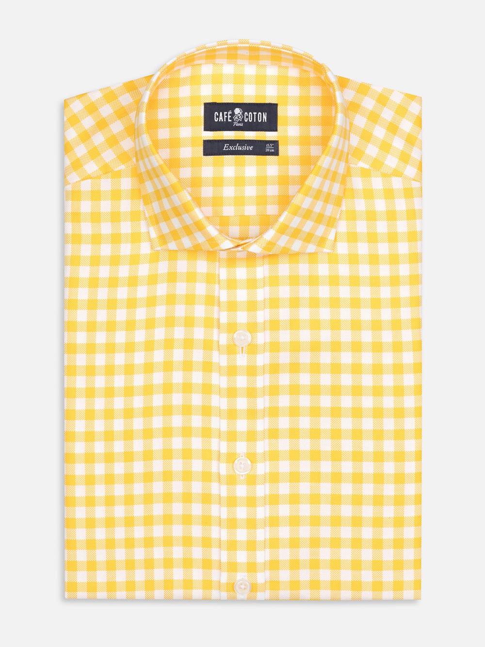 Ash check shirt - Yellow