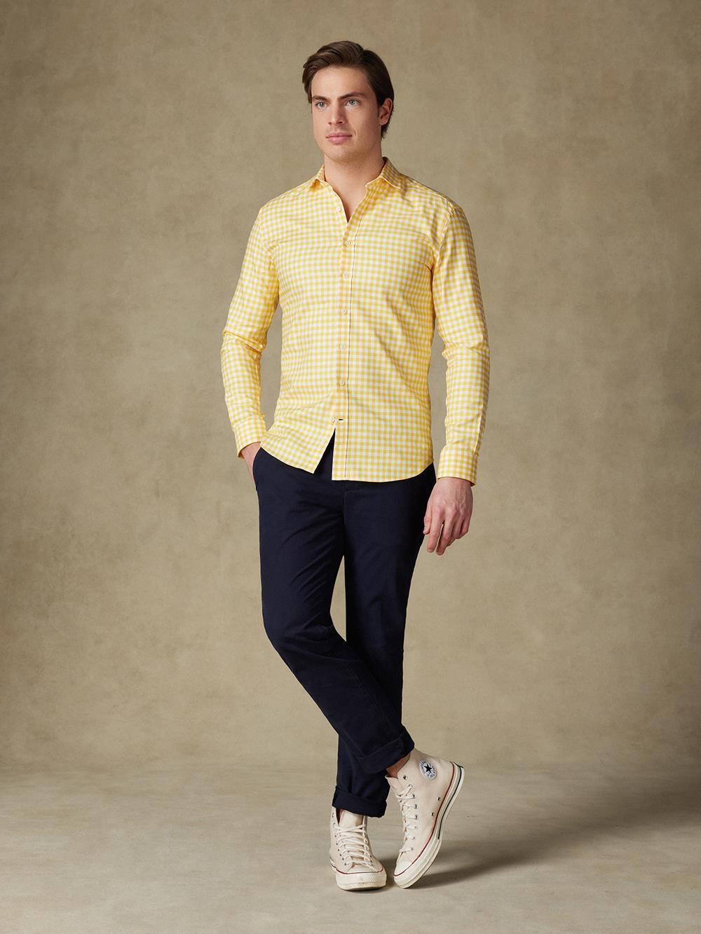 Ash check shirt - Yellow