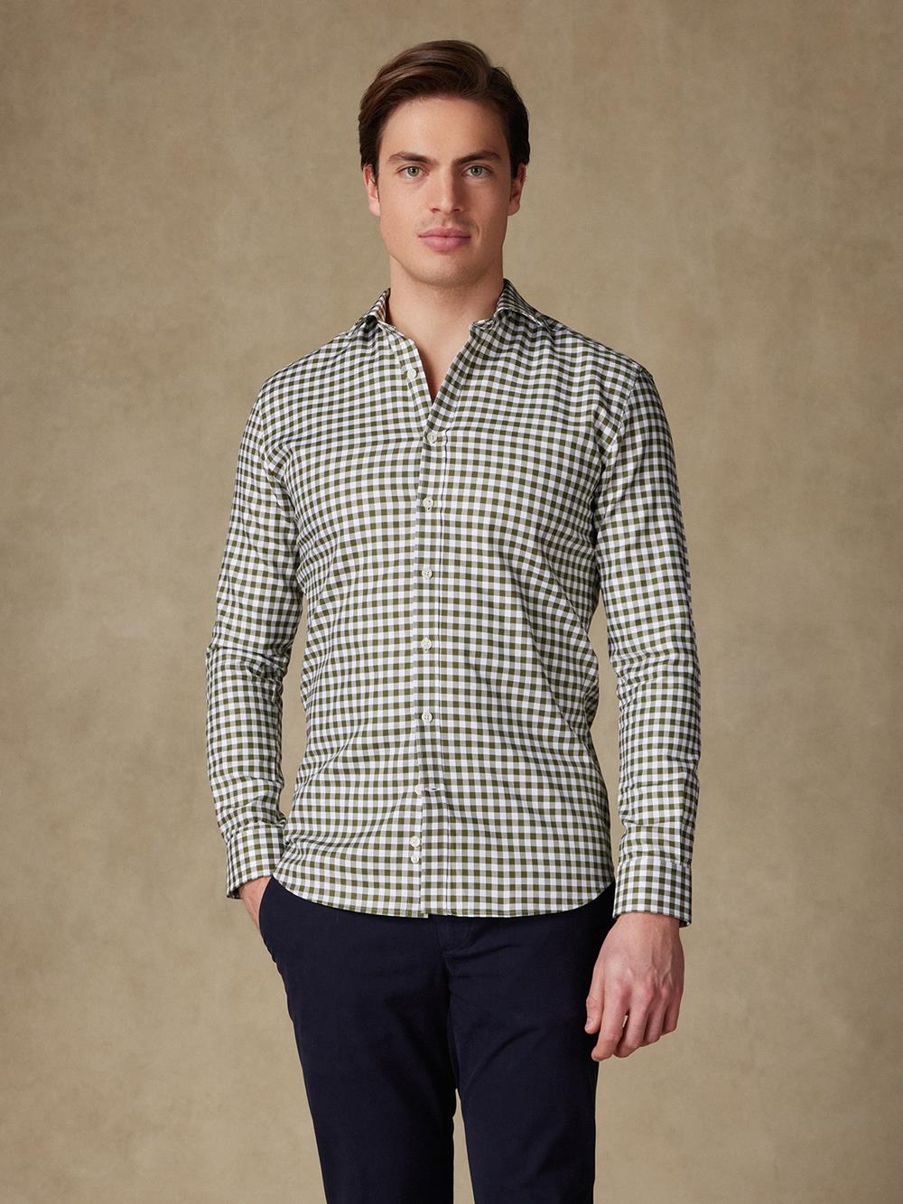 Ash check shirt - Kakhi 