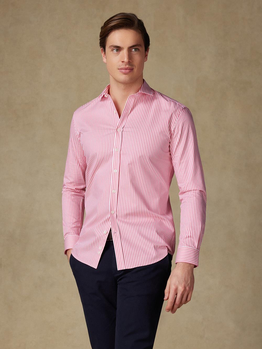 Camisa Barry de rayas rosa fucsia