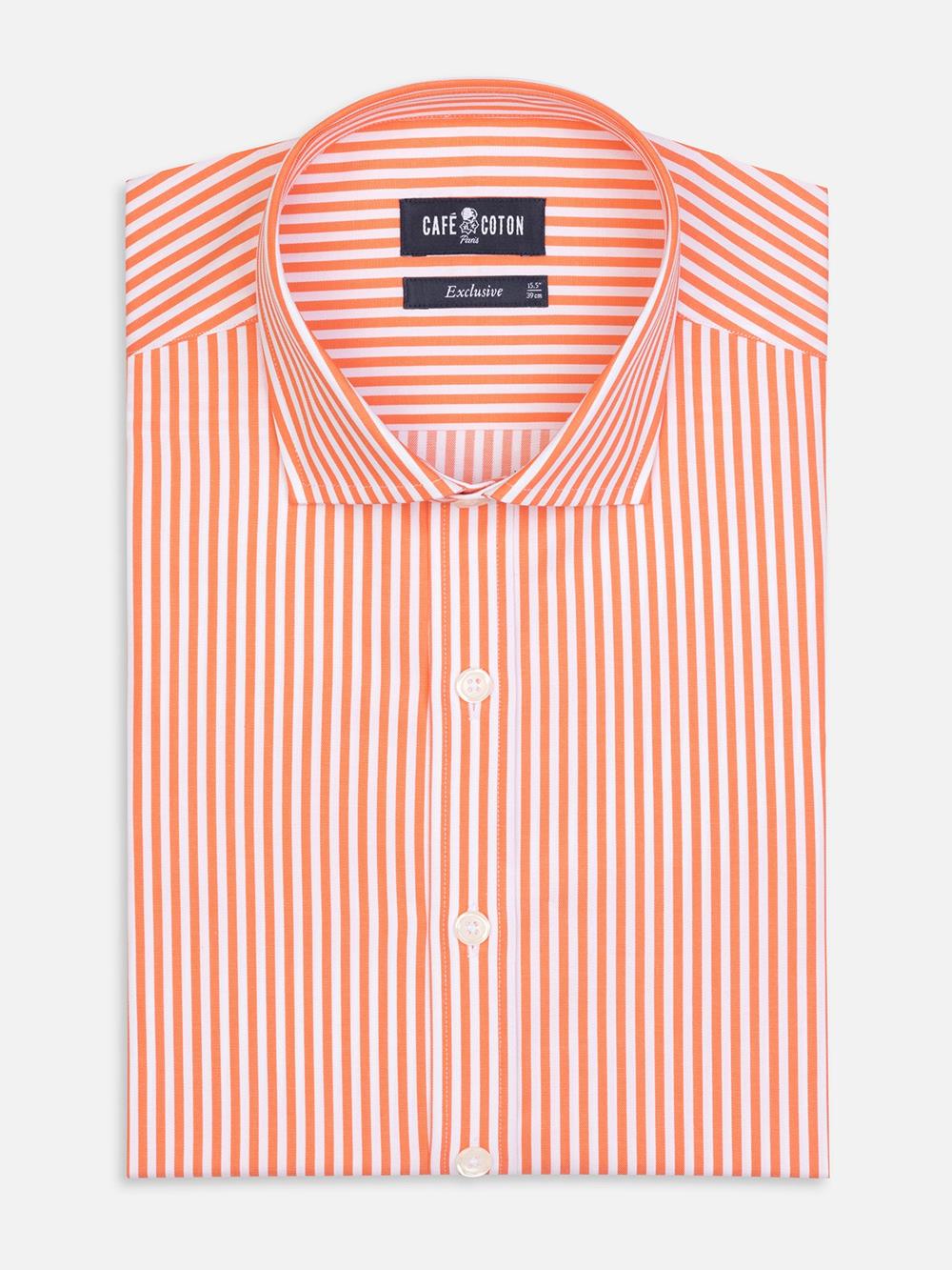 Chemise Barry à rayures orange