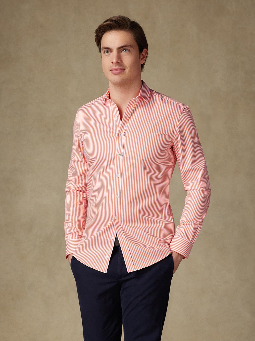 Camisa Barry de rayas naranja