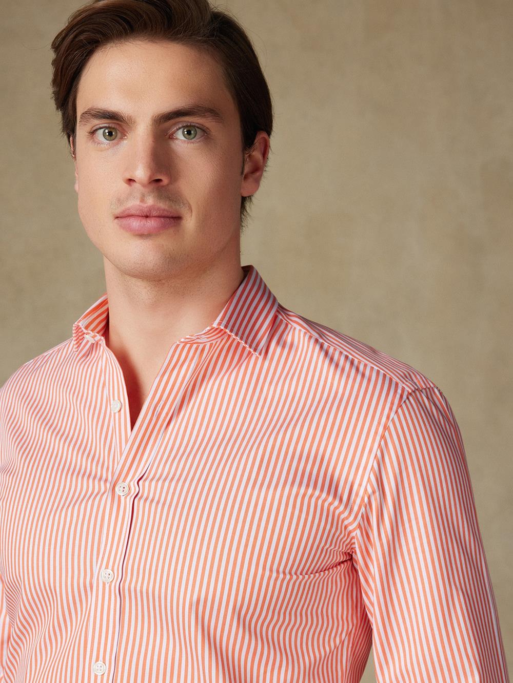 Camisa Barry de rayas naranja