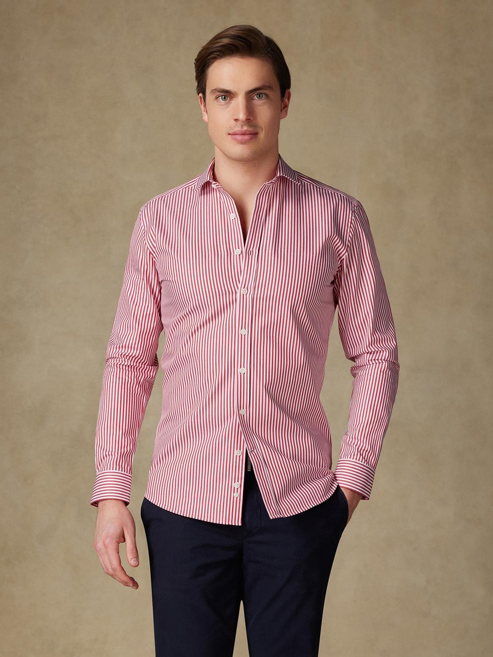 Camisa Barry de rayas rojas