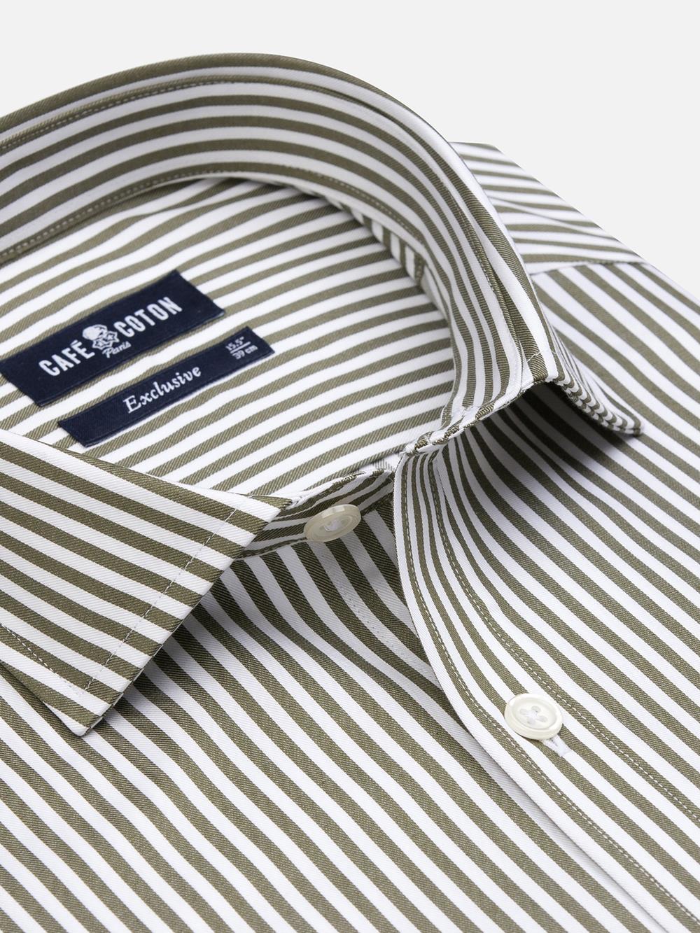 Barry stripe shirt - Kakhi 