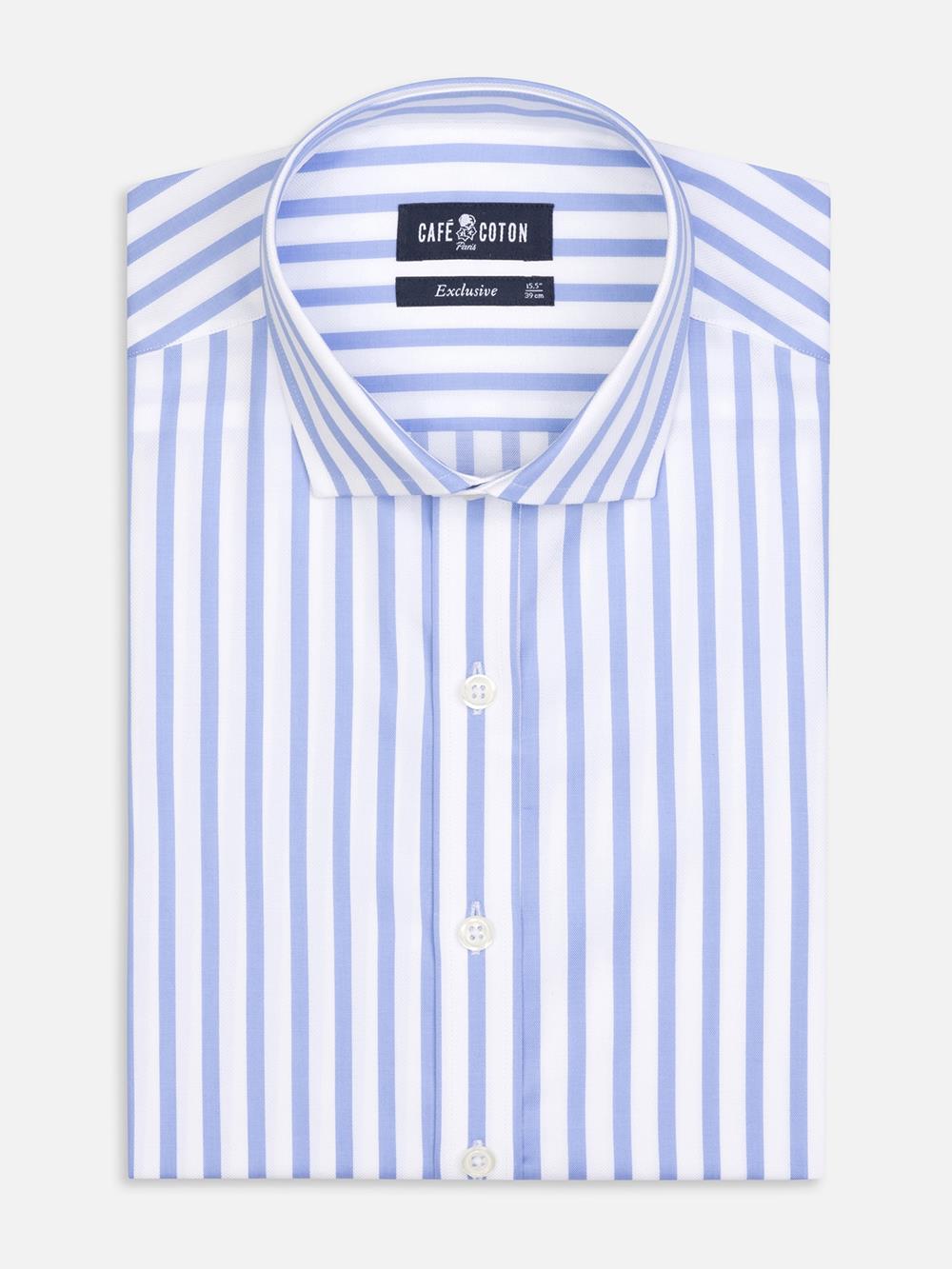 Camisa Billy de rayas azul cielo