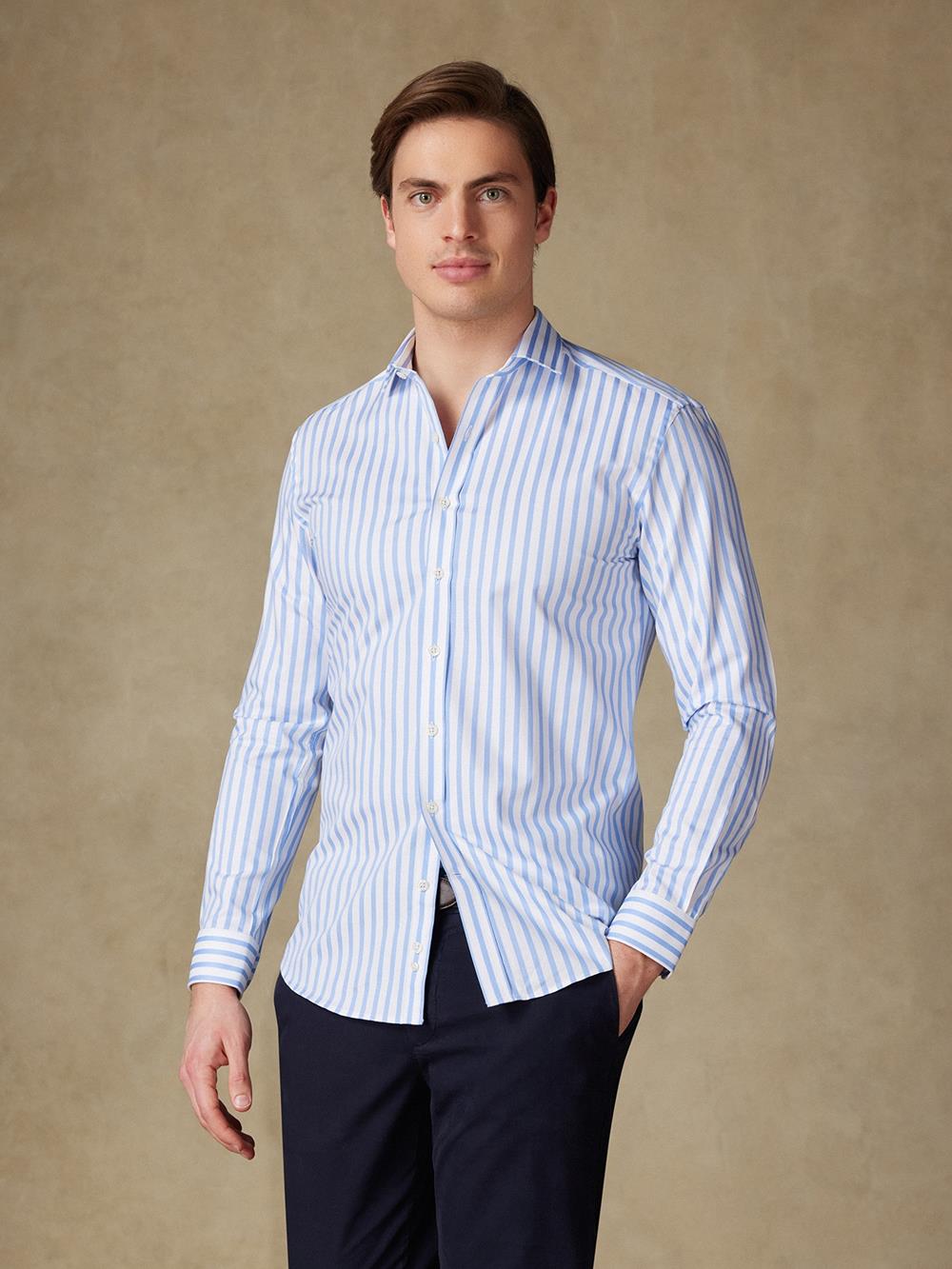 Camicia Billy a righe blu cielo