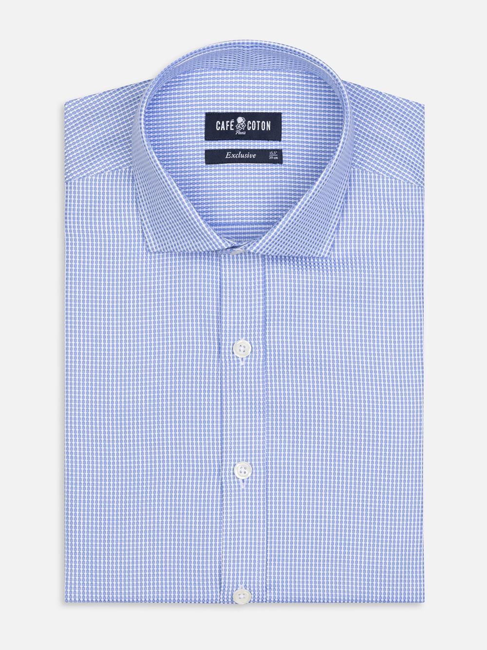Creed textured shirt - Blue sky