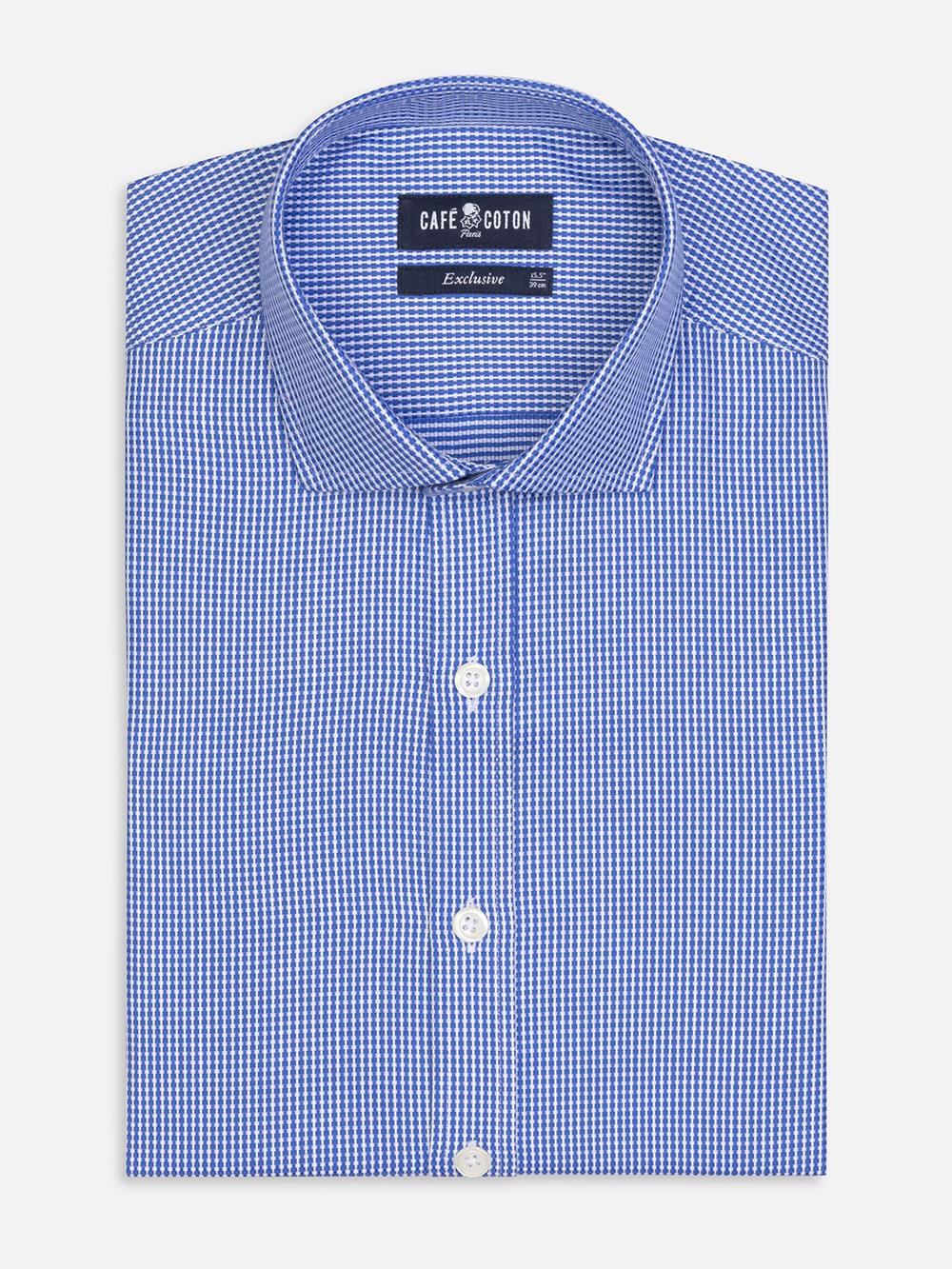 Camicia Creed blu strutturata