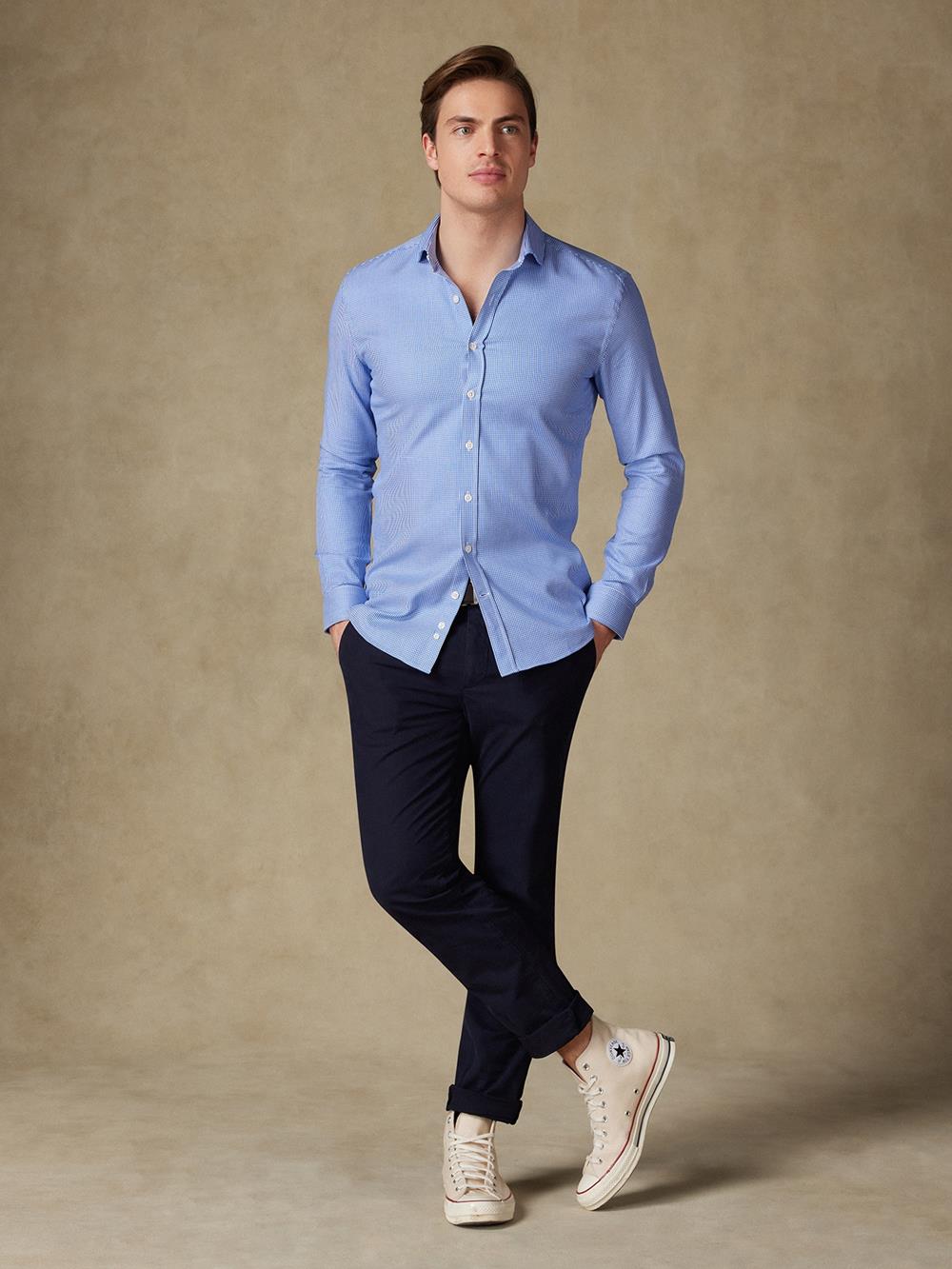 Creed textured shirt - Blue