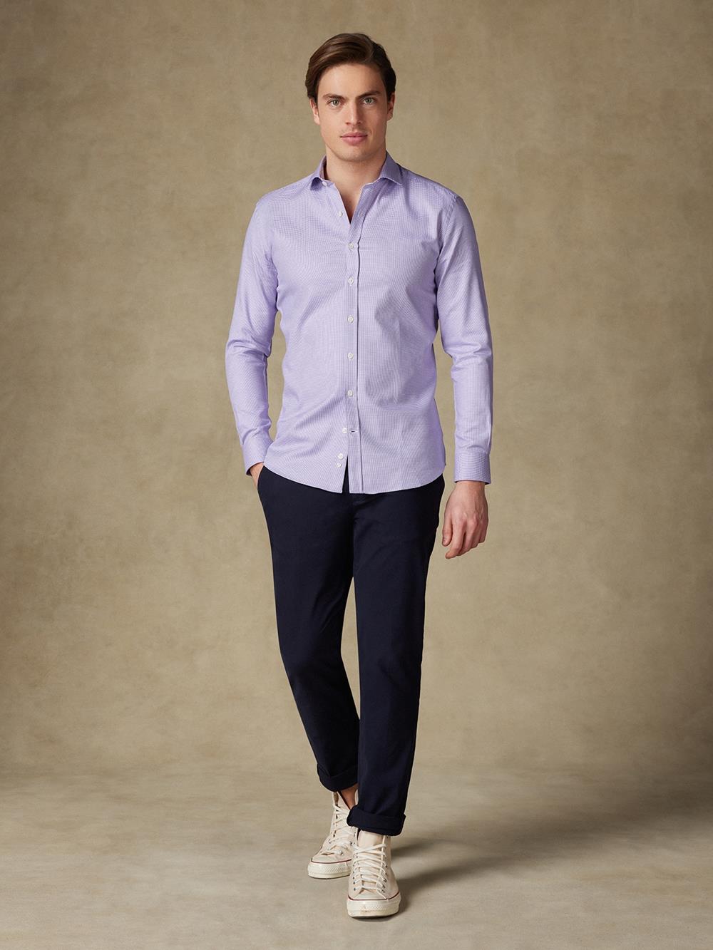 Chemise Elli en twill parme