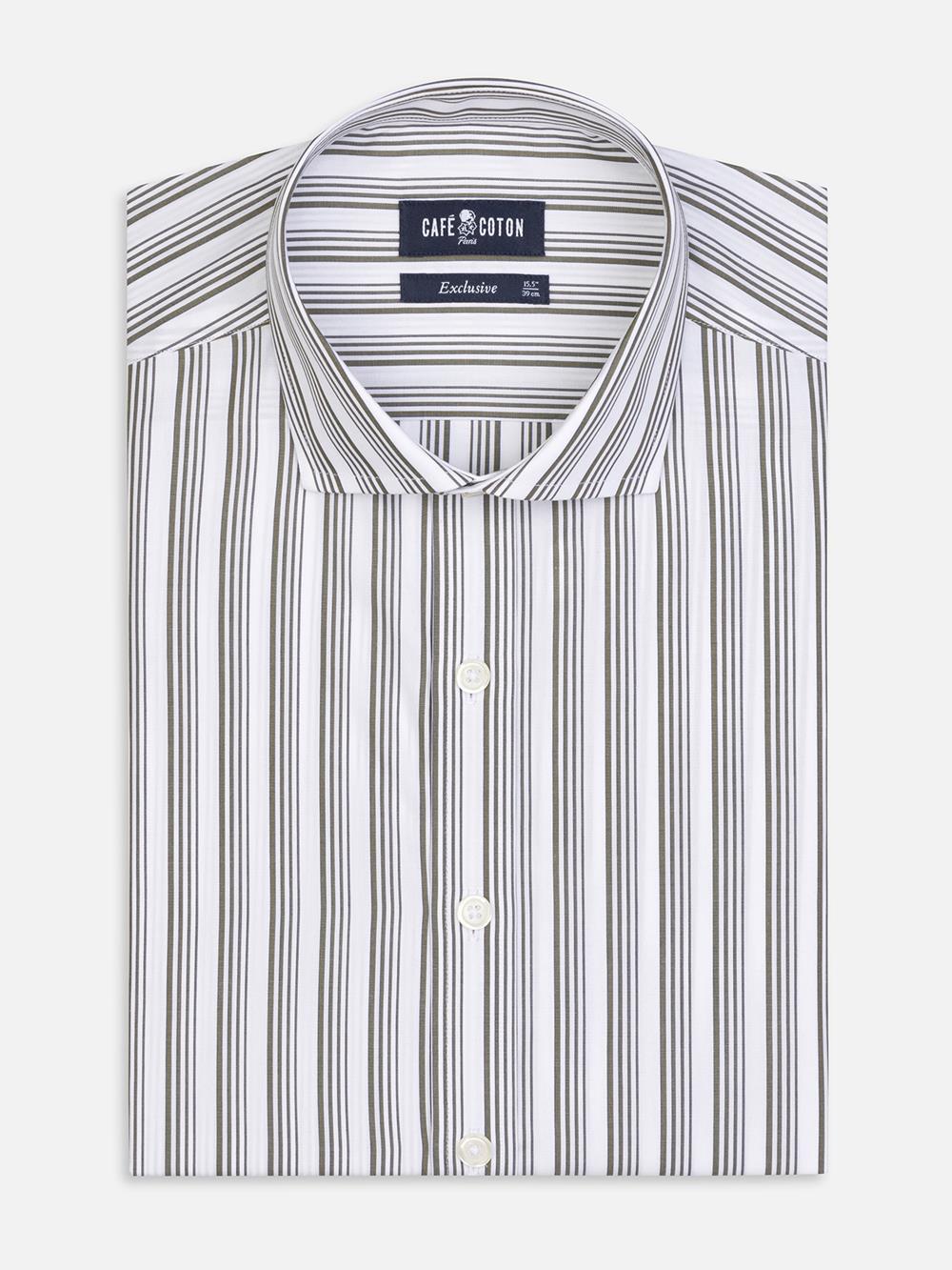 Emlyn stripe shirt - Kakhi