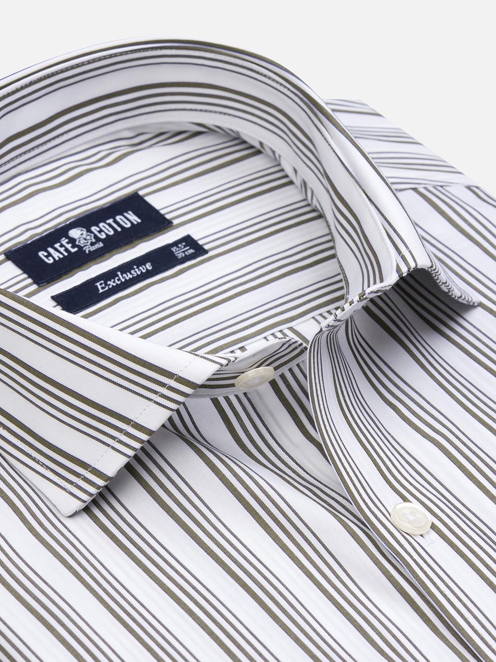 Emlyn stripe shirt - Kakhi