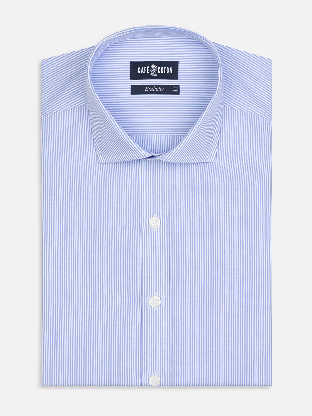 Menthon-Hemd mit himmelblauen Streifen