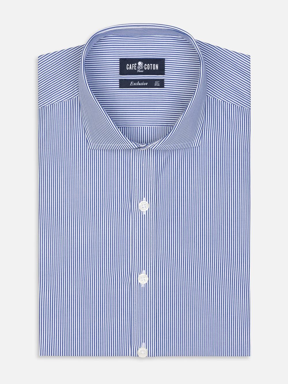 Menthon marine streep overhemd