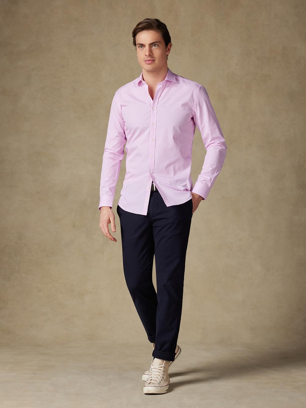 Menthon pink stripe shirt