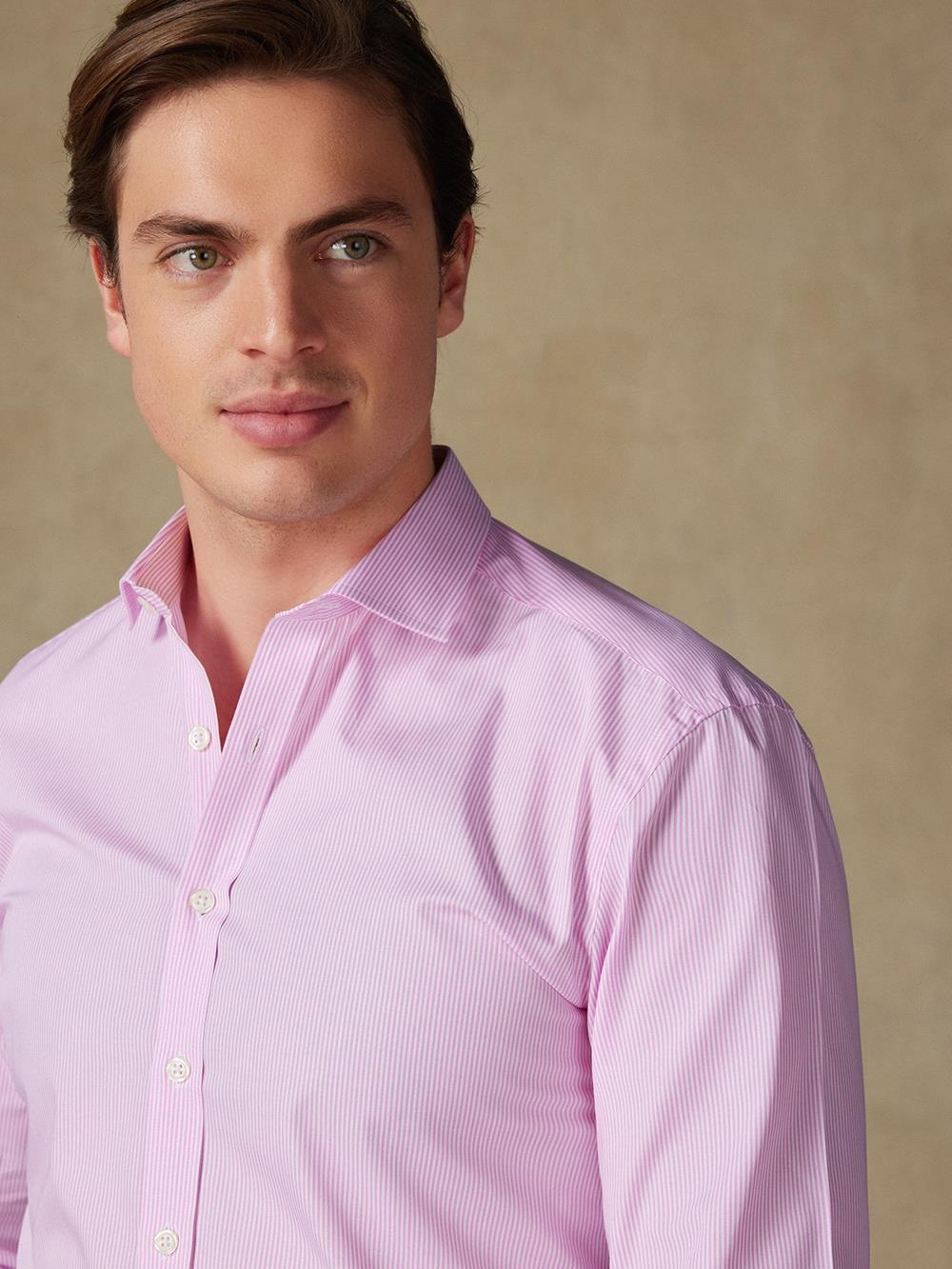 Menthon pink stripe shirt