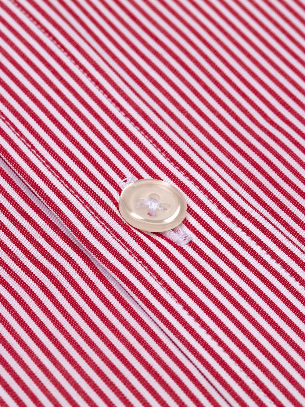 Red stripes popelin shirt