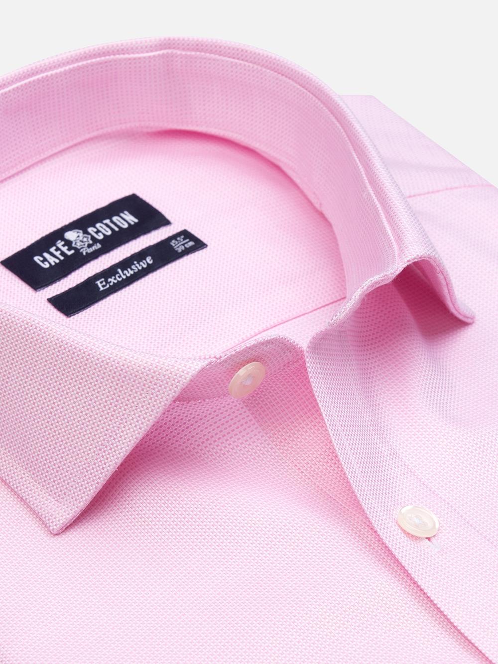 Hemd aus rosa Zopfmuster