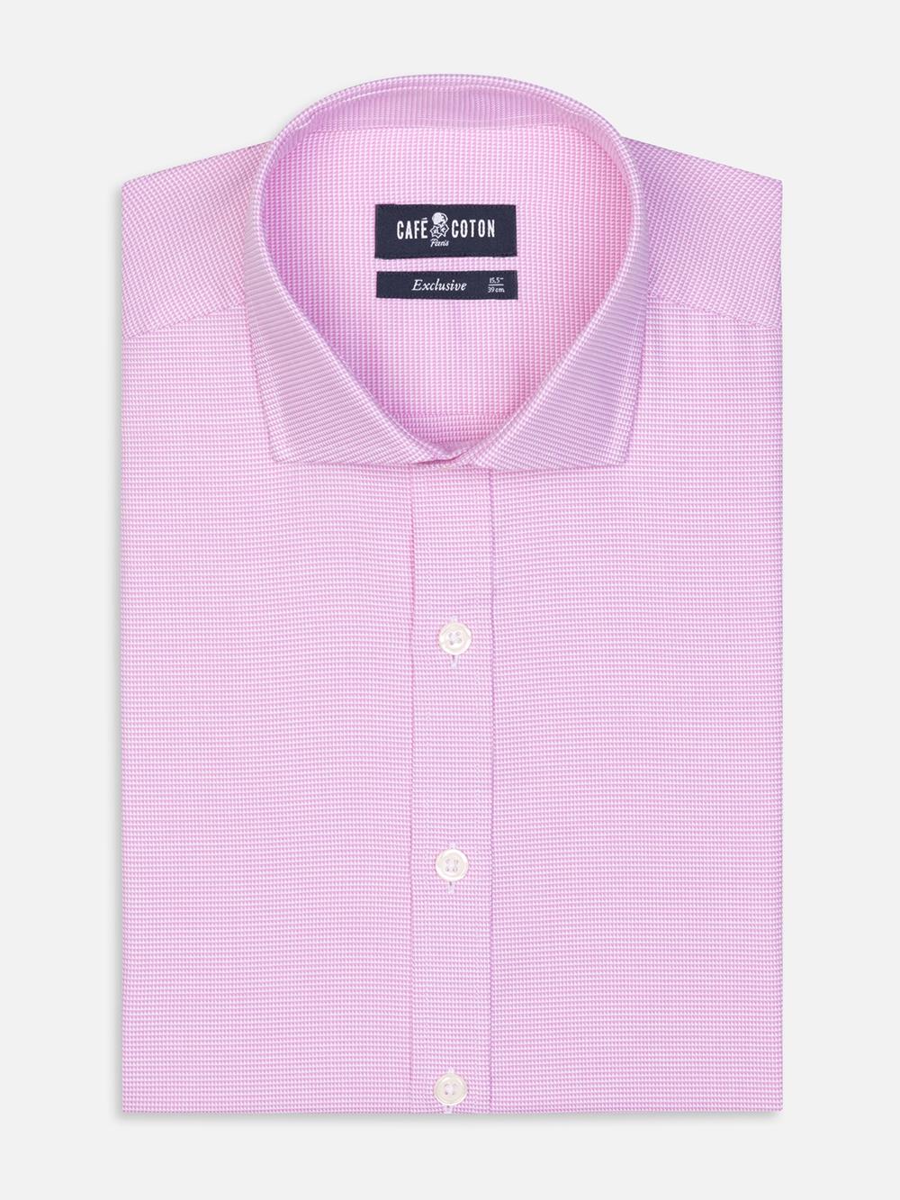 Peters Roze Gestructureerd Overhemd 