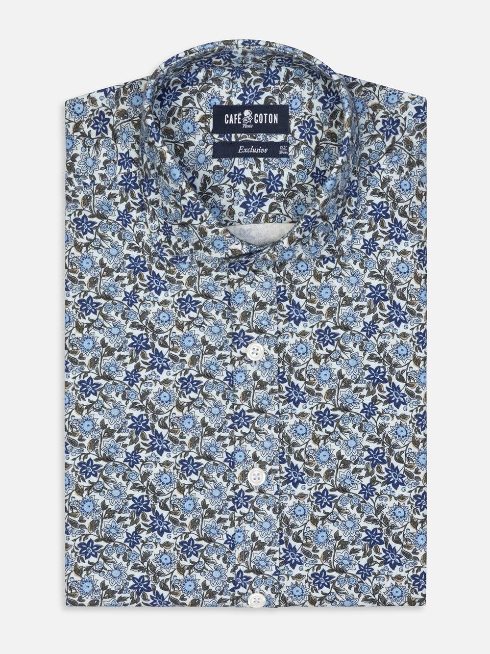 Agnel floral print slim fit shirt