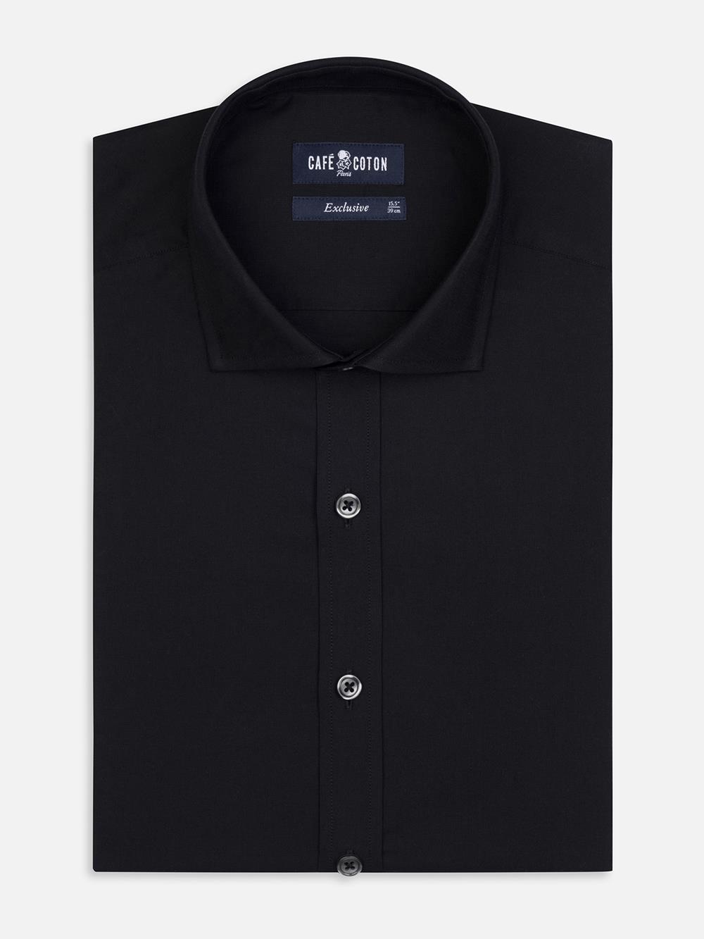 Chemise cintrée Alban noire 