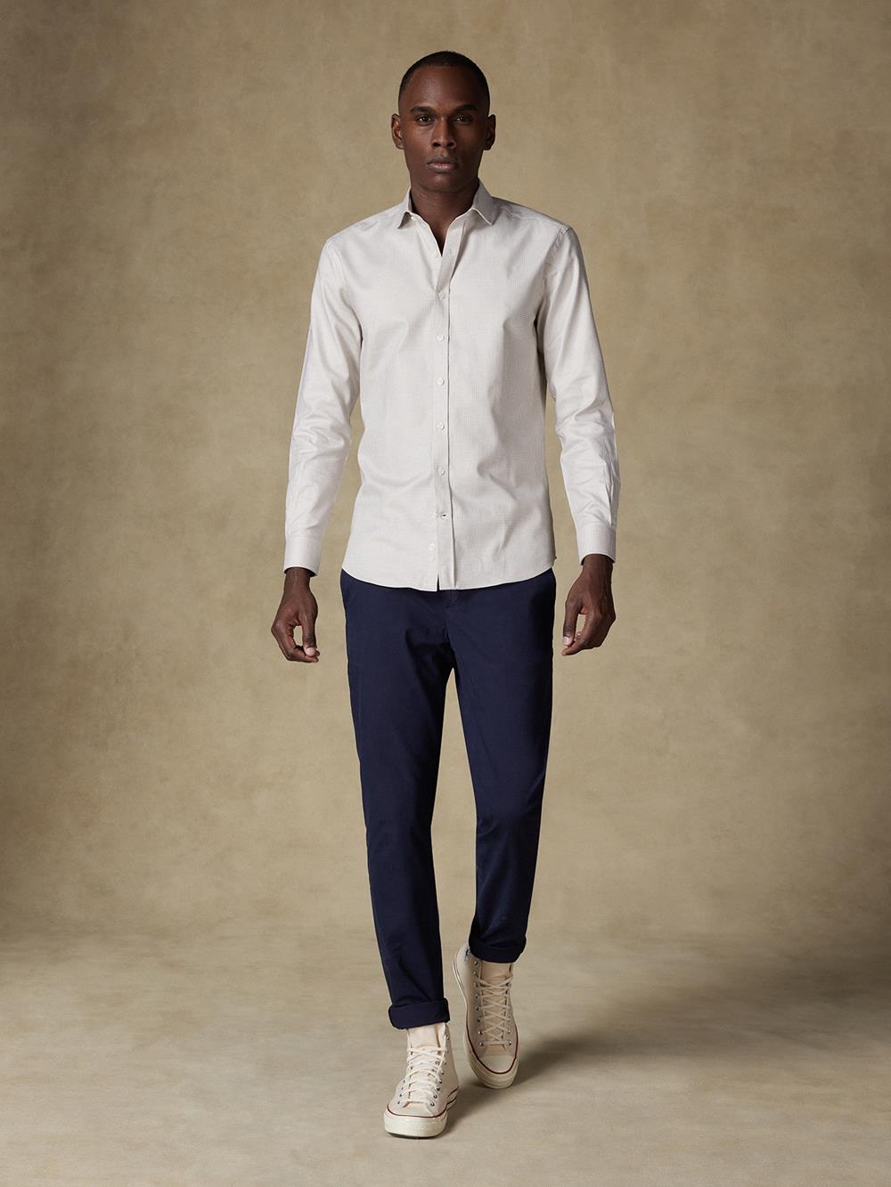 Alvin textured slim fit shirt - Off-white 