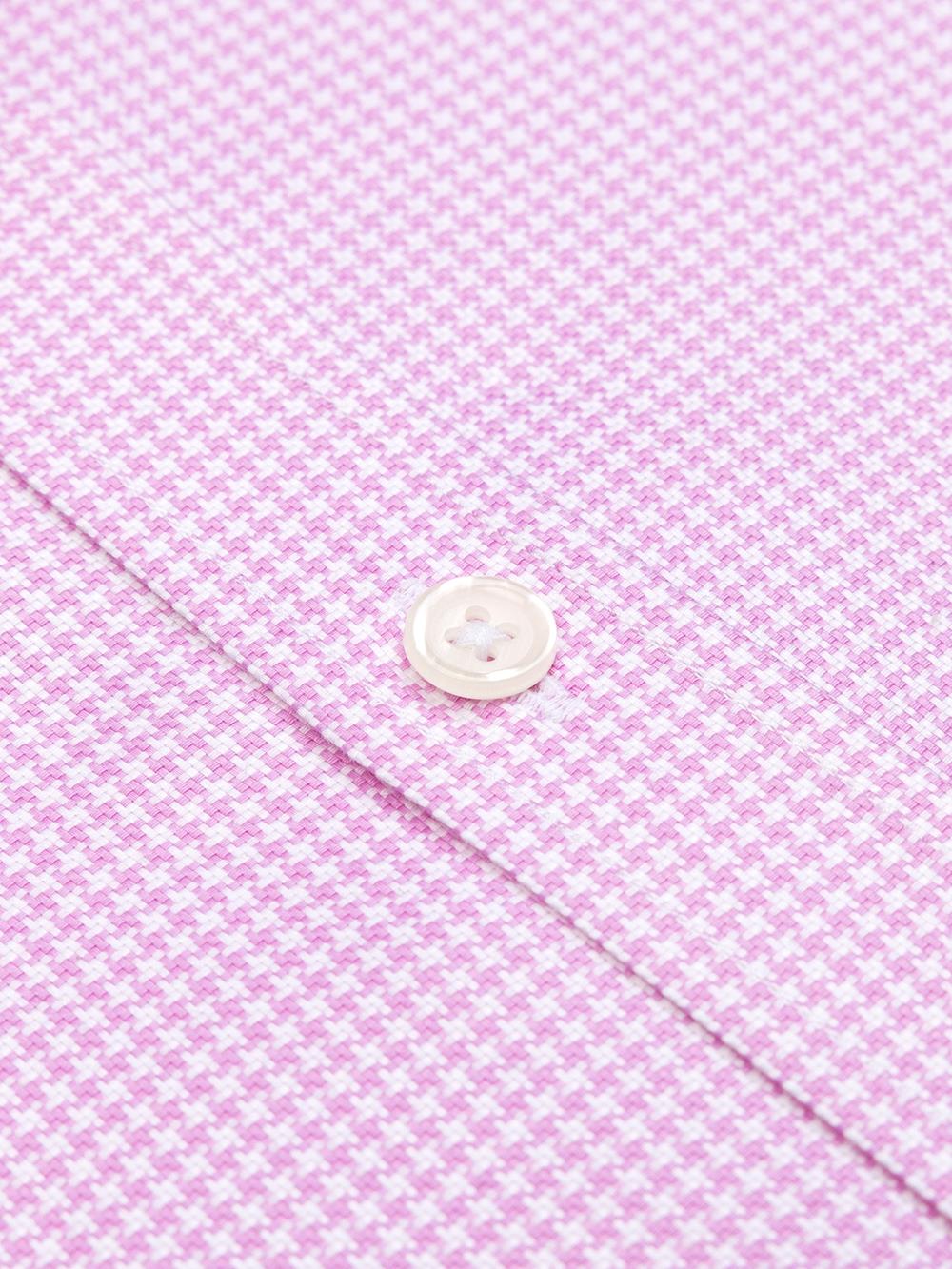 Camisa slim fit Alvin en tejido natté rosa