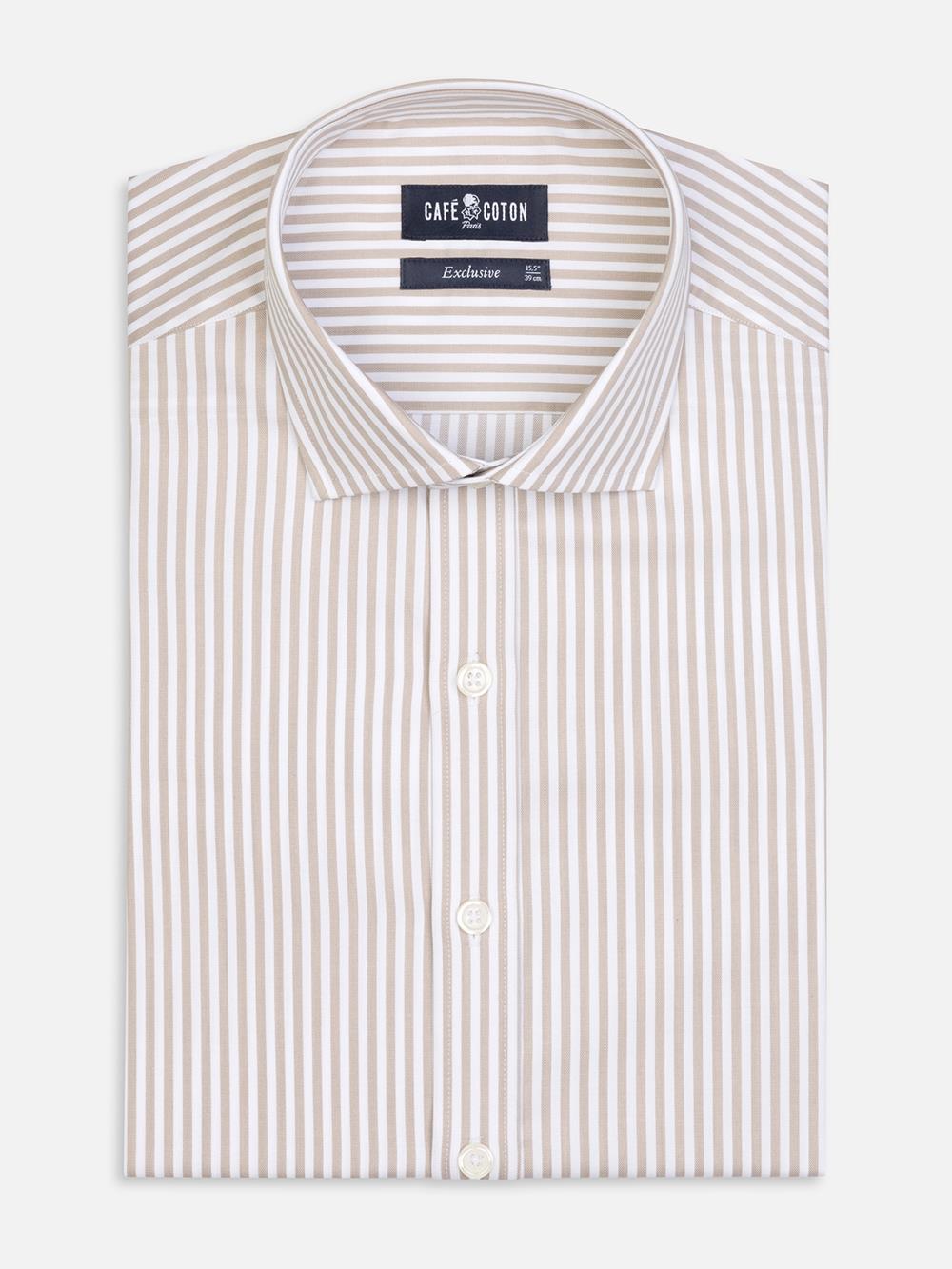 Barry stripe slim fit shirt - Off white