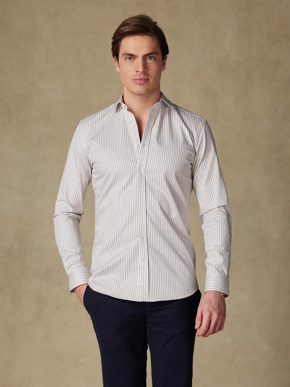 Barry stripe slim fit shirt - Off white