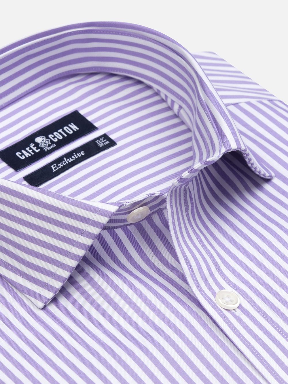 Camisa slim fit Barry de rayas lila