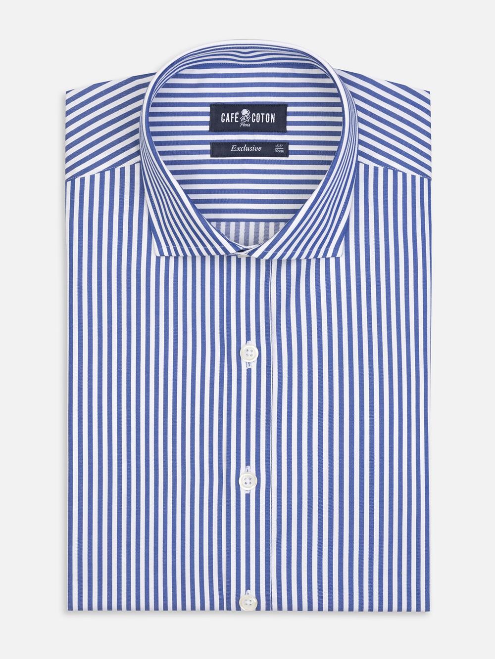 Barry stripe slim fit shirt - Navy