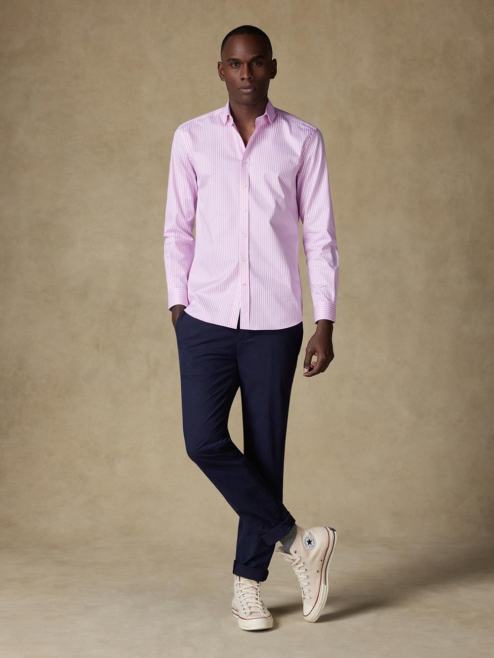 Barry stripe slim fit shirt - Pink