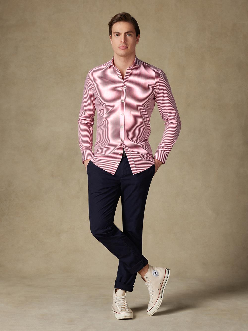 Camicia slim fit slim fit Barry a righe rosse